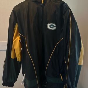 NFL Green Bay Packer Fleeced Lined Rain Resistant Winter Coat